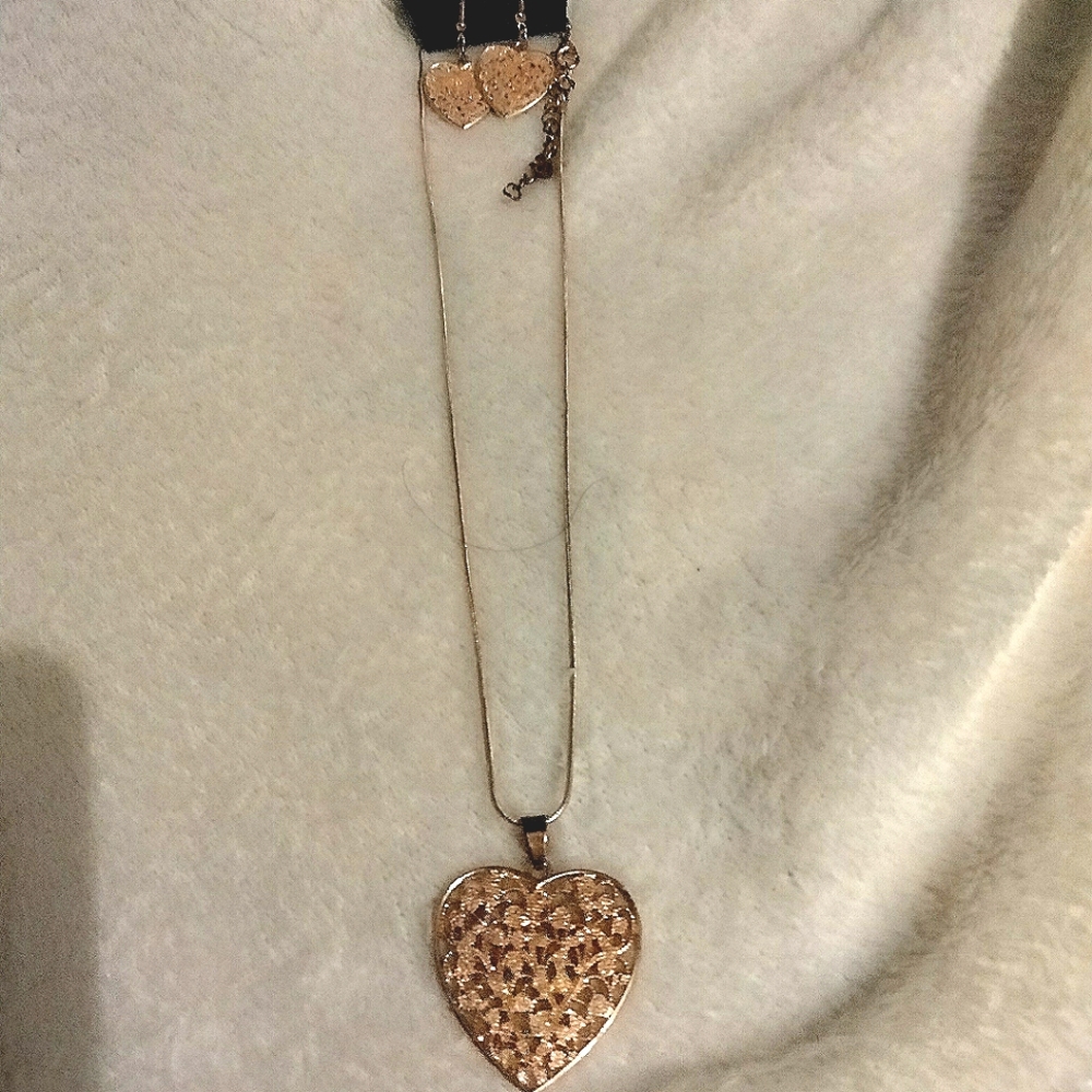 Jewelry Set, Rose Gold in Color, Brand New. 3 inch extender.
